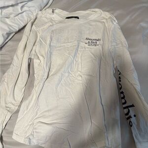 Abercrombie & Fitch White Long Sleeve Tee